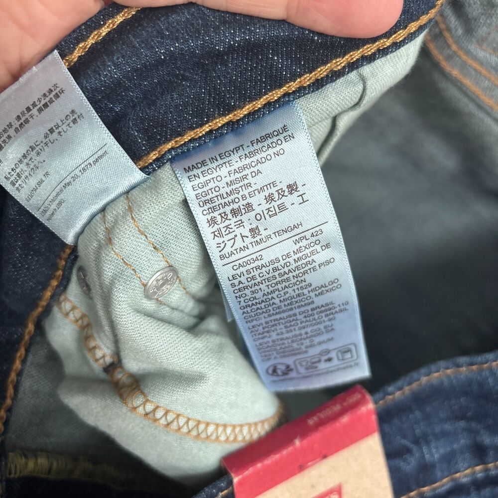 Levi's 505 Regular Eco Ease Straight Leg Jeans Mens 36x30 Dark Wash NWT 2195 - Picture 6 of 7